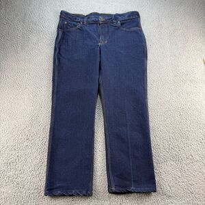 Origin Jeans Mens 38x30 Blue Straight Heavyweight Stretch Workwear USA Logo